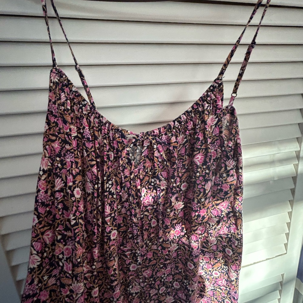 Old Navy Pink and Black Smocked Camisole Dress